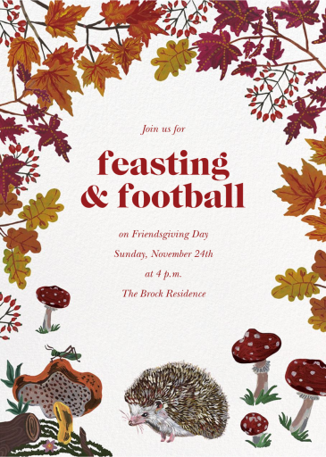 Changing Leaves - Invitation by Nathalie Lété