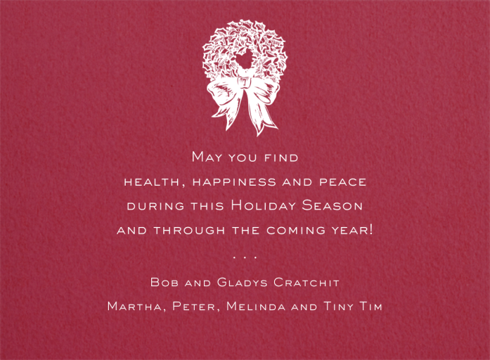 Full-Page Photo Horizontal (Double-Sided) - Holiday Card by Paperless Post - Back