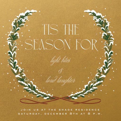 Snowy Sprigs - Holiday Party Invitation by Paperless Post