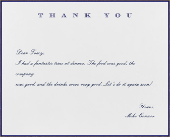 Classic Thanks - Stationery by Paperless Post