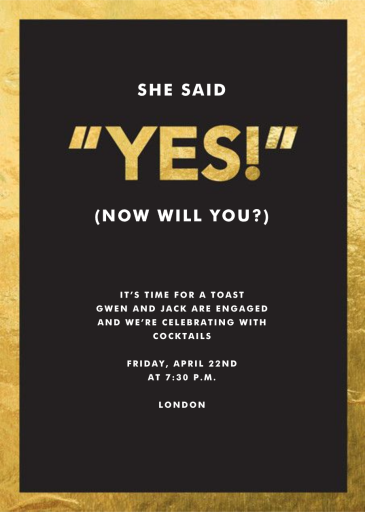 Yes! - Invitation by Crate & Barrel