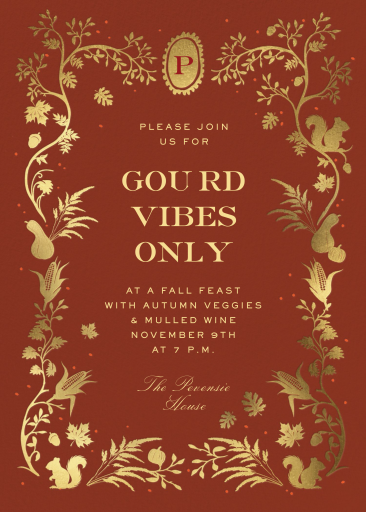 Autumn Flourish - Invitation by Cheree Berry Paper & Design