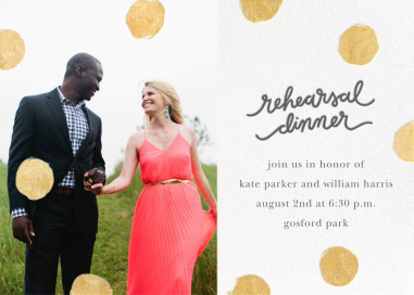 Big Dot Rehearsal (Photo) - Rehearsal Dinner Invitation by Sugar Paper