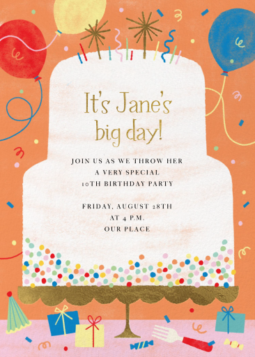 Big Cake - Birthday Invitation by Paperless Post