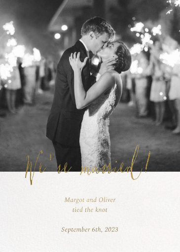 Romantic Photo - Wedding Announcement by Paperless Post