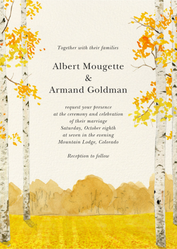 Yellow Leaves - Invitation by Felix Doolittle