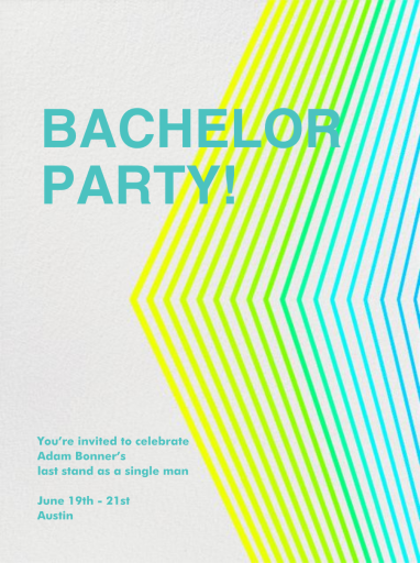 LA 1984 - Bachelor Party Invitation by Paperless Post