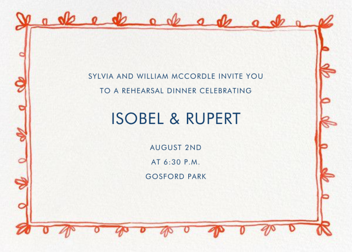 Brushed Border - Wedding Weekend Invitation by Linda and Harriett