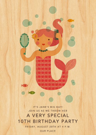 Mermaid Princess - Birthday Invitation by Petit Collage