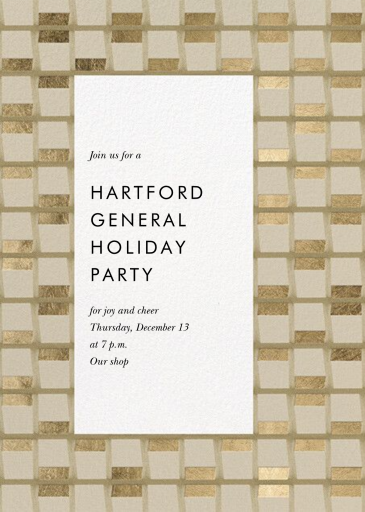 Flip (Tall) - Corporate Holiday Party Invitation by Kelly Wearstler