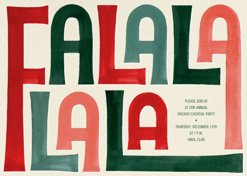 Falala Lala Lettering Invitation