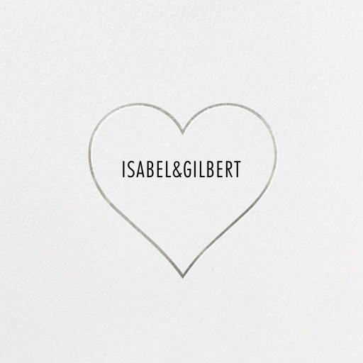 heart line non-photo - Save the Date by Paperless Post