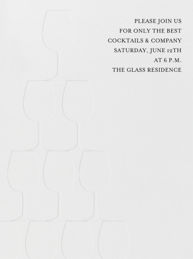 Wineglass Pyramid - Party Invitation by Paperless Post