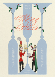 Champagne Columns - Christmas Party Invitation by Tamborine Press