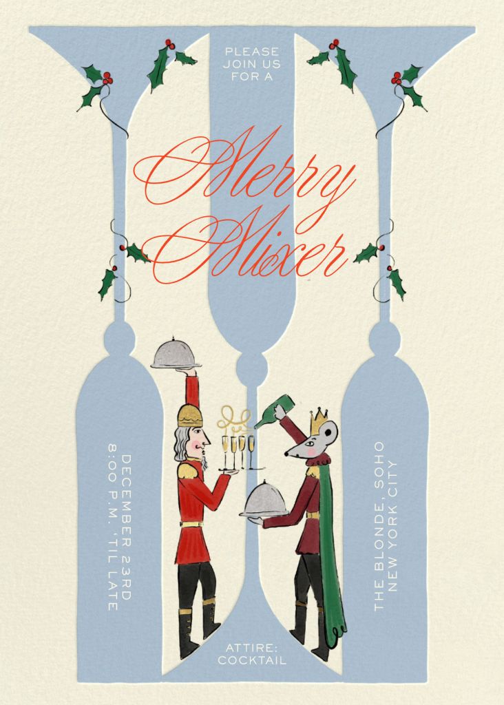 Champagne Columns Invitation