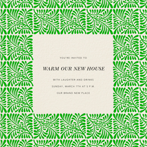 Woodblock - Invitation by Oscar de la Renta