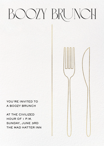 Cutlery - Brunch Invitation by Paperless Post