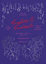 Suspended Stars - Birthday Invitation by Sam Crosby