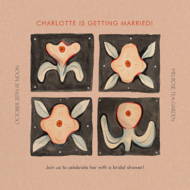 Garden Tiles - Bridal Shower Invitation by Rubinski Works