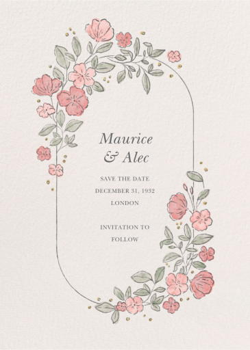 Antique Flowers - Save the Date by Paperless Post
