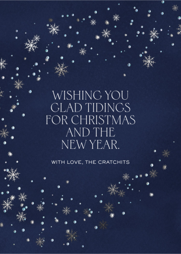 Midnight Snowflakes - Christmas Card by Paperless Post