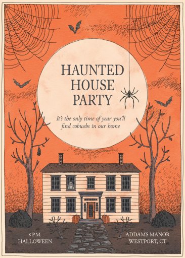 Haunted House Halloween Invitation