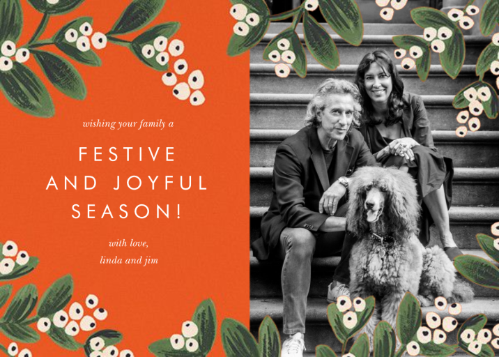 Mistletoe Accent Border - Holiday Card by Rifle Paper Co.