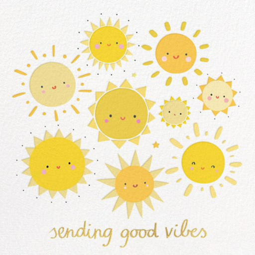Smiling Suns - Greeting Card by Little Cube