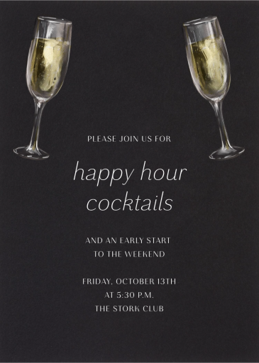 Champagne Glasses - Party Invitation by Paperless Post