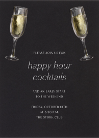 Champagne Glasses - Happy Hour Invitation by Paperless Post