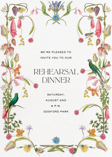 Summer Bouquet - Rehearsal Dinner Invitation by Stephanie Fishwick