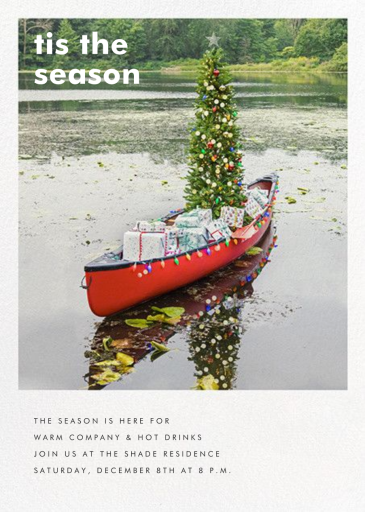 Holiday Canoe - Christmas Party Invitation by Gray Malin