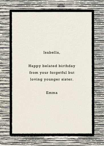 The Big Oyster - Belated Birthday Card by Paperless Post - Back