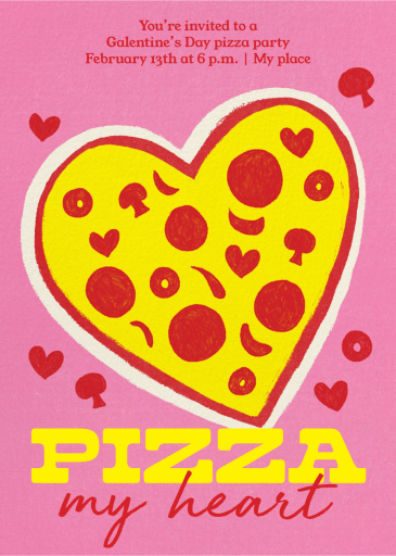 Pizza Heart - Valentine's Day Invitation by Paperless Post