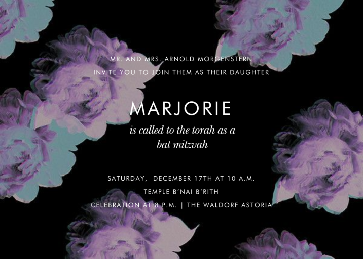 Garden Glitch - Bar & Bat Mitzvah Invitation by Paperless Post