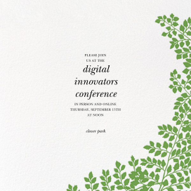 Fern II - Conference Invitation by Paperless Post