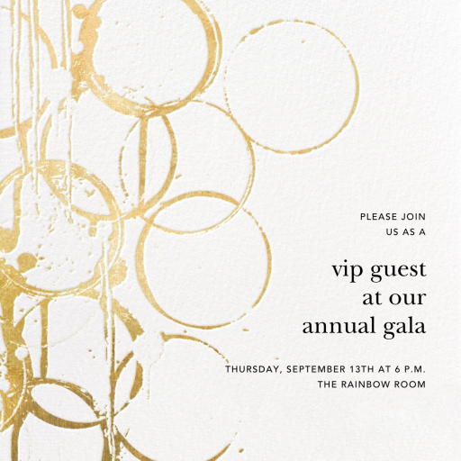 Metallic Circles Watermark - VIP Event Invitation by Kelly Wearstler