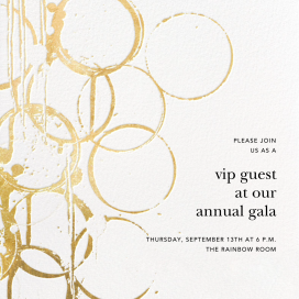 Metallic Circles Watermark - VIP Event Invitation by Kelly Wearstler