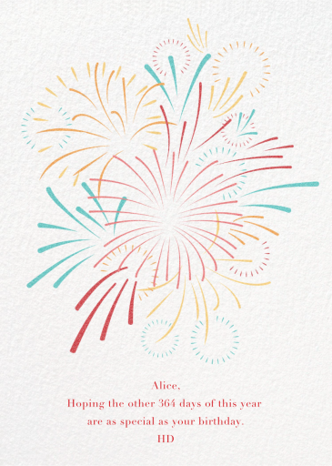 Skybursts - Birthday Card by Paperless Post