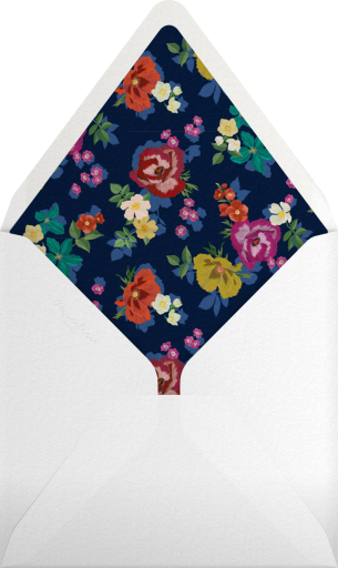 Deep Floral Border - Liberty Envelope