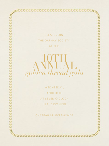 Leaf Inner Bevel Border - Fundraiser Invitation by Paperless Post