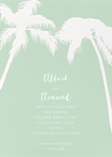 Tropical Palm - Wedding Invitation by Paperless Post