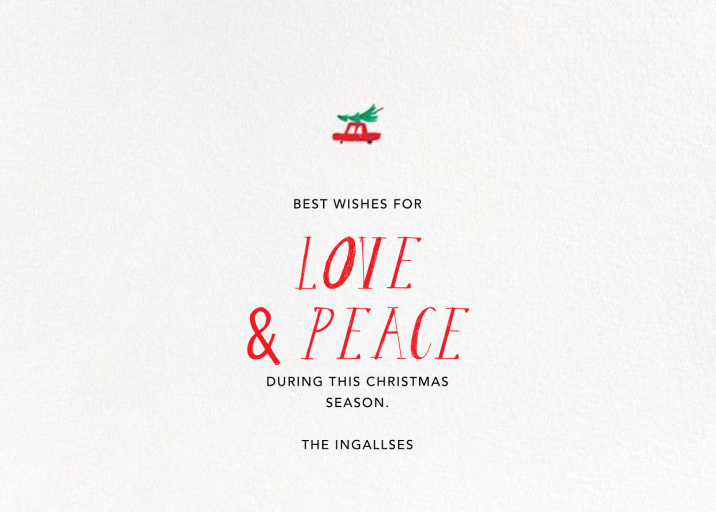 I Love NYC in the Holidays - Christmas Card by Mr. Boddington's Studio - Back