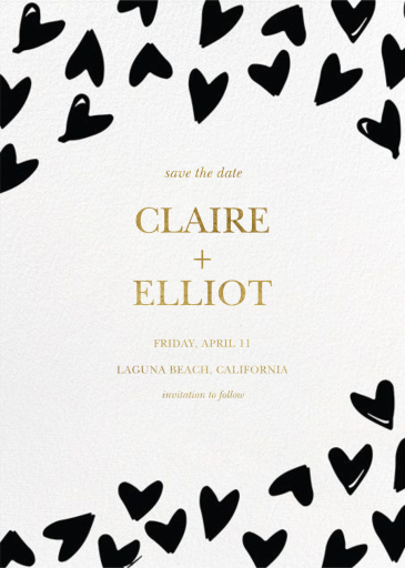 Doodle Hearts - Save the Date by Sugar Paper