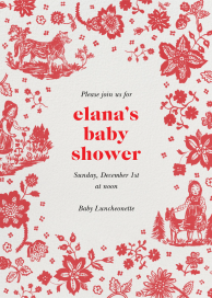 Poinsettia Party - Baby Shower Invitation by Nathalie Lété