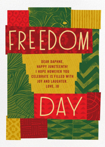 Freedom Collage - Juneteenth Card by Paperless Post