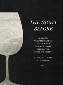 Wineglass Foil - Rehearsal Dinner Invitation by Paperless Post