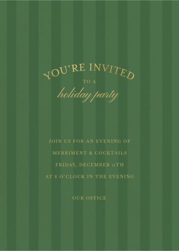 Merry Stripes - Corporate Holiday Party Invitation by Sugar Paper