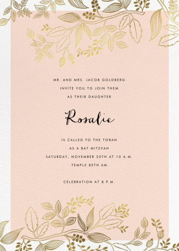 Queen Anne Photo (Tall) - Party Invitation by Rifle Paper Co. - Back