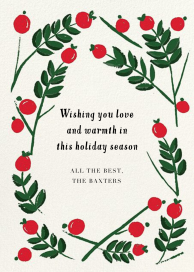 Berry Frame - Holiday Card by Mr. Boddington's Studio